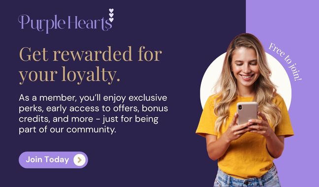 Join our Purple Hearts Club